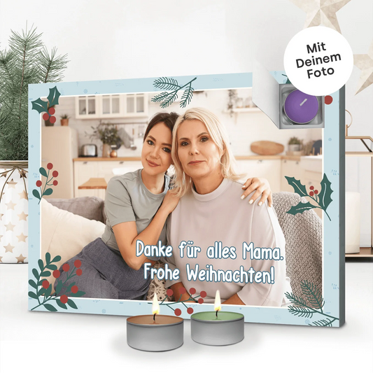 Personalisierter Duftkerzen Adventskalender "Mama"